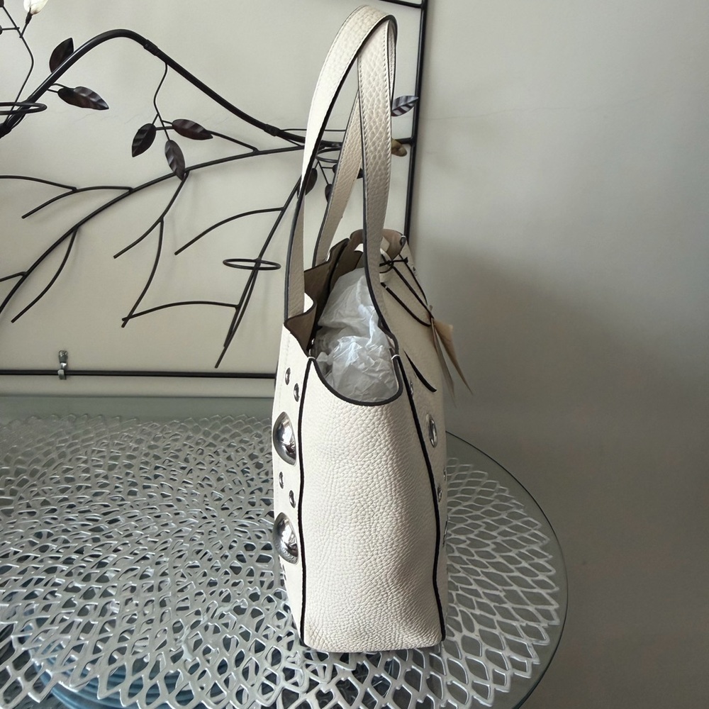 Valentino Garavani Nellcote Off White Leather Studded Tote with Pouch NWT - Picture 14 of 16